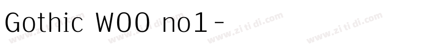 Gothic W00 no1字体转换